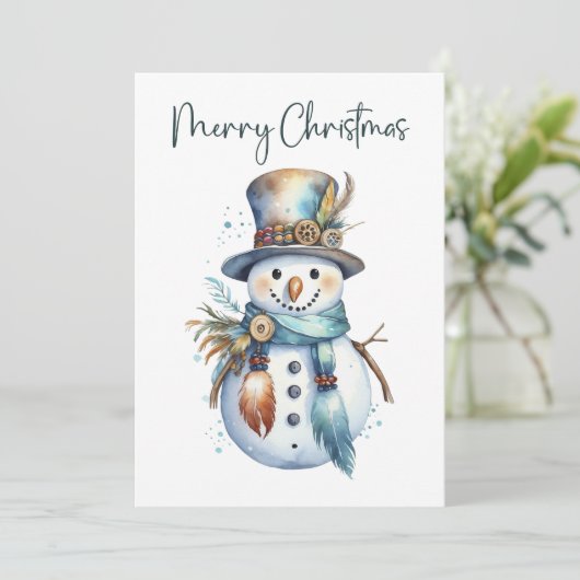 Vaste vakantiekaart feestdagenkaart (Staand voorkant)