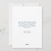 Vaste vakantiekaart feestdagenkaart (Achterkant)