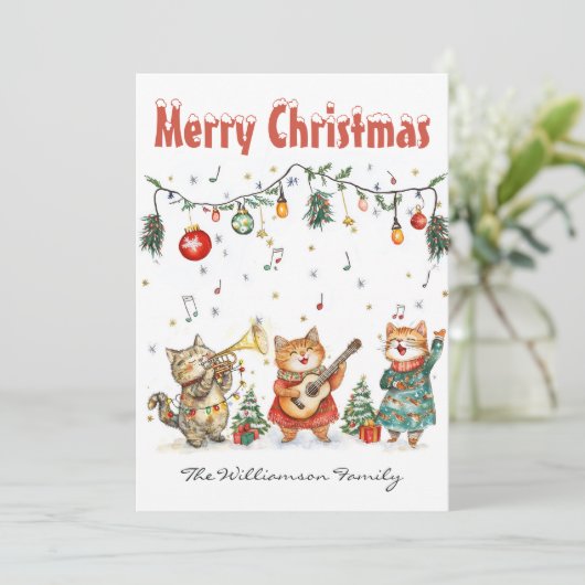 Vaste vakantiekaart feestdagenkaart (Staand voorkant)