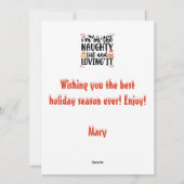 Vaste vakantiekaart feestdagenkaart (Achterkant)