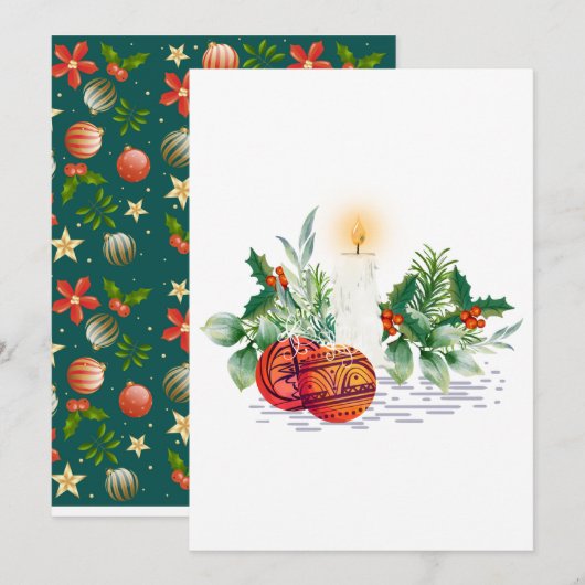 Vaste vakantiekaart feestdagenkaart (Voorkant / Achterkant)