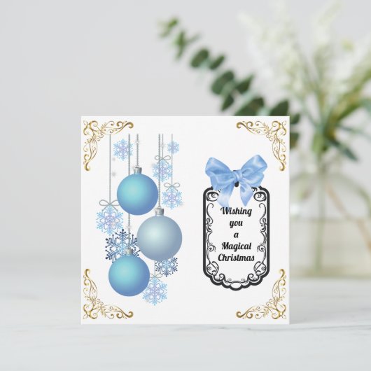 Vaste vakantiekaart feestdagenkaart (Staand voorkant)