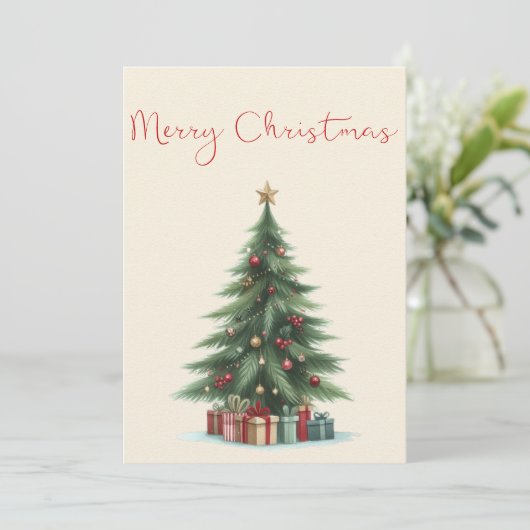 Vaste vakantiekaart feestdagenkaart (Staand voorkant)