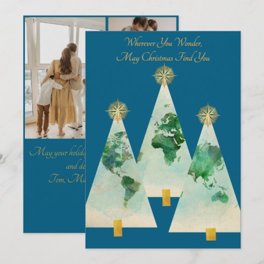 Vaste vakantiekaart feestdagenkaart (Voorkant / Achterkant)