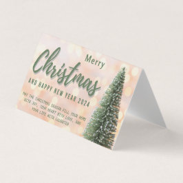 Vaste vakantiekaart visitekaartje