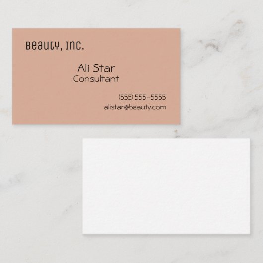 Vaste Visitekaartjes Roos (Voorkant / Achterkant)