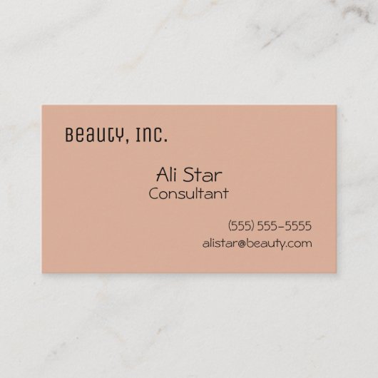 Vaste Visitekaartjes Roos (Voorkant)