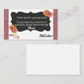 Vaste Visitekaartjes voor eBay-winkels Verpakkings (Voorkant / Achterkant)