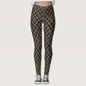 Vaste vlechten ~ Black, Brown & White Leggings (Voorkant)