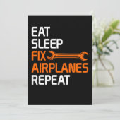 Vaste vliegtuigen auto-mechanische automatische me bedankkaart (Staand voorkant)