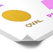 vaste vorm terug naar school kinder leren poster (Hoek)