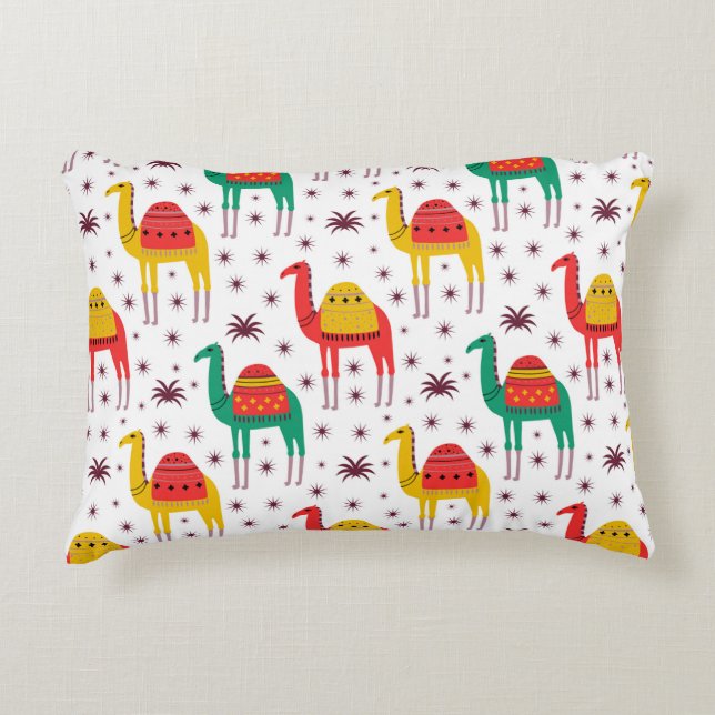 Vaste vormgeving camelpatroon accent kussen (Voorkant)