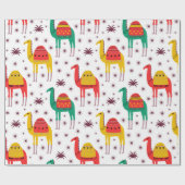 Vaste vormgeving camelpatroon cadeaupapier (Vlak)