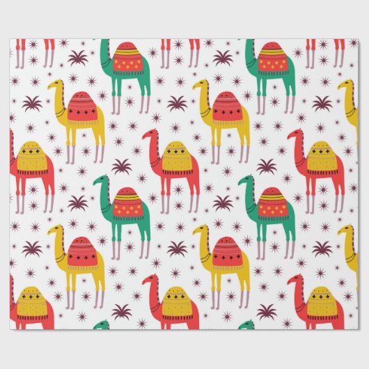 Vaste vormgeving camelpatroon cadeaupapier (Vlak)
