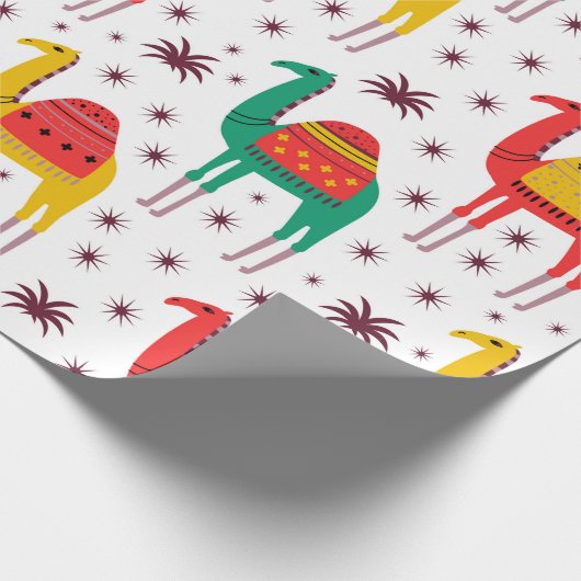 Vaste vormgeving camelpatroon cadeaupapier (Hoek)