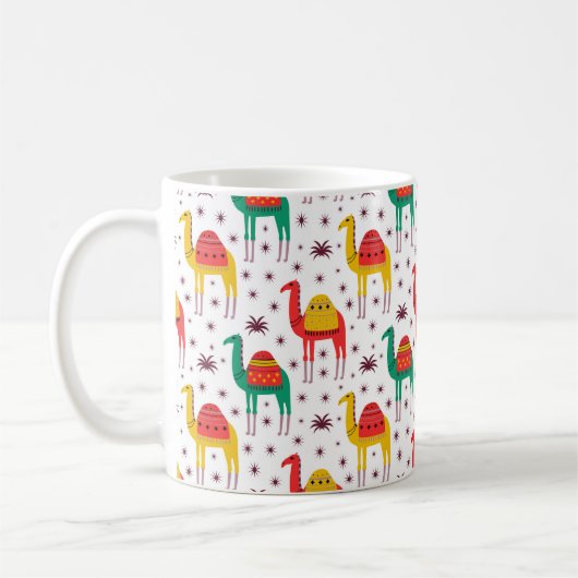 Vaste vormgeving camelpatroon koffiemok (Links)