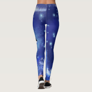 Vaste walvissen op volle maan - Kunsttekening Leggings