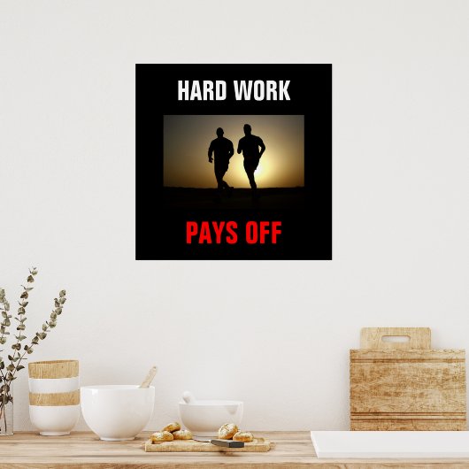 Vaste werkkosten voor training in fitness Bodybuil Poster (Keuken)