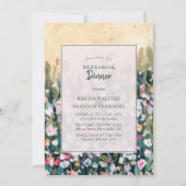 Vaste wilde bloemen bruiloft kaart (Voorkant)