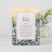 Vaste wilde bloemen bruiloft kaart (Staand voorkant)