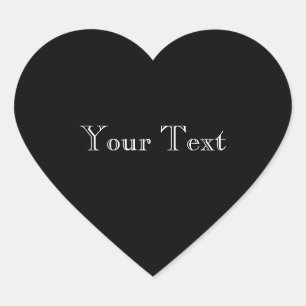 Vaste zwarte kleur hart sticker