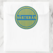 Västerås City Pride Emblem – Swedish Identity Ronde Sticker (Tas)