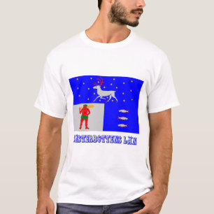 Västerbottens län flag with name t-shirt