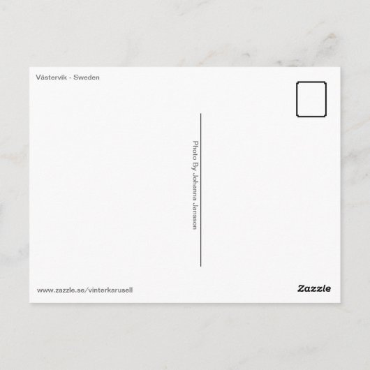 Västervik skärrgård Sverige Briefkaart (Achterkant)