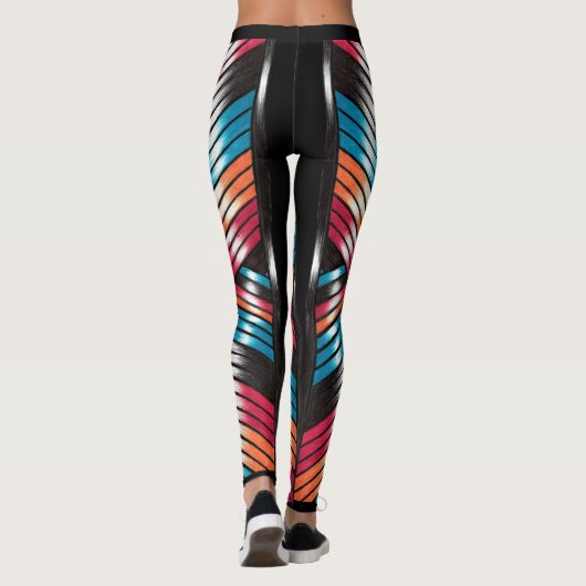 Vastgebonden in kleur Leggings (Achterkant)