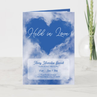 Vastgehouden in Liefdeswolk Hart BiFold Rouwprogra