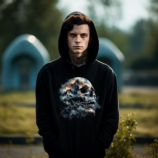 vastgeketende schedel hoodie