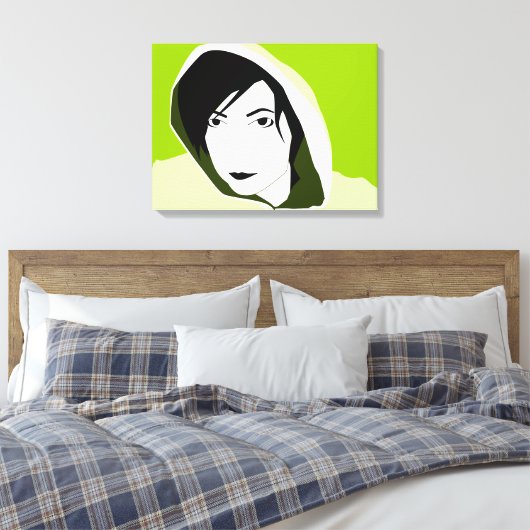 vastgekookte stallen canvas afdruk (Insitu (Slaapkamer))