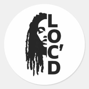 Vastgelegd voor het leven Afro Locs Drugs Dreadloc Ronde Sticker