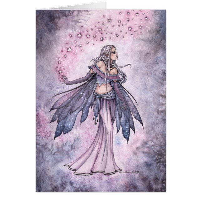 Vastgelegde Sky Star Fairy Fantasy Waterverf Art (Voorkant)