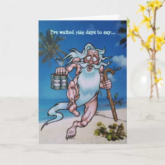 "VASTGELOPEN" 21ste VERJAARDAG Kaart (Gele Bloem)