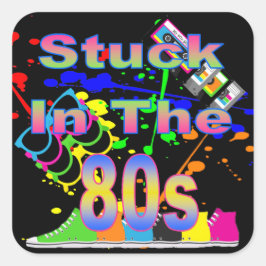 Vastgelopen in de jaren '80 Sticker