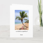 Vastgelopen op Verlaten Eiland Feestdagen Kaart (Achterkant)