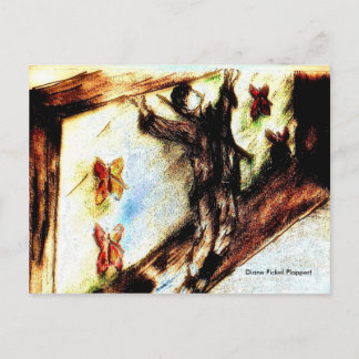 Vastgemaakt aan het bord Briefkaart