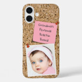 Vastgemaakte Roze Notitie op Kurk Aangepaste Foto Case-Mate iPhone Case (Achterkant)