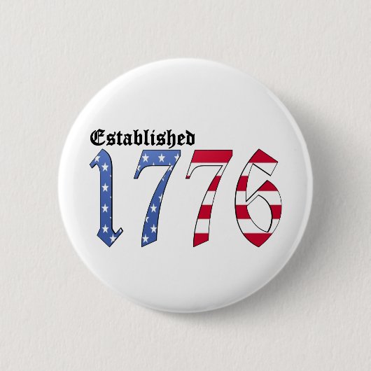 Vastgesteld 1776 ronde button 5,7 cm (Voorkant)
