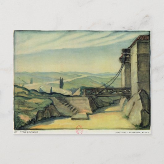 Vastgesteld ontwerp voor Wet II van de opera "Fide Briefkaart (Voorkant)