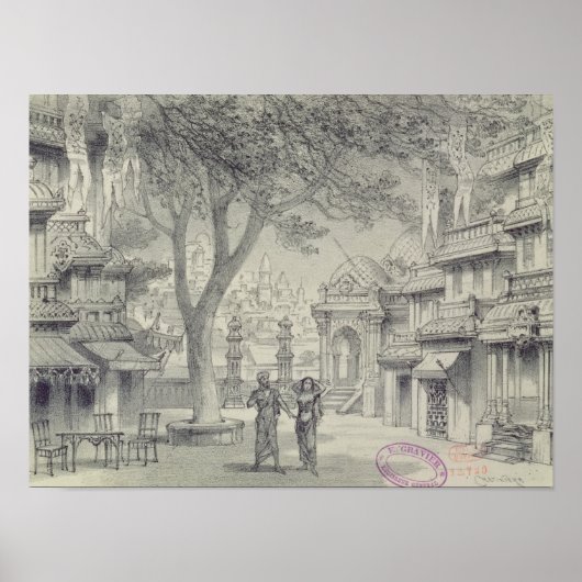 Vastgesteld Ontwerp voor Wet II van de opera "Lakm Poster (Voorkant)