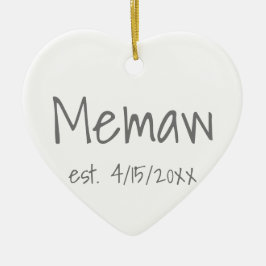 Vastgestelde datum keramisch ornament