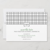 Vastgestelde Monogram sparen de Datum Save The Date (Voorkant)