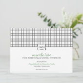 Vastgestelde Monogram sparen de Datum Save The Date (Staand voorkant)