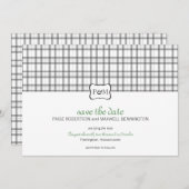 Vastgestelde Monogram sparen de Datum Save The Date (Voorkant / Achterkant)