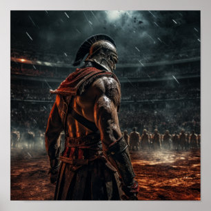 Vastgestelde secutor Gladiator - Inspirerend Poste Poster