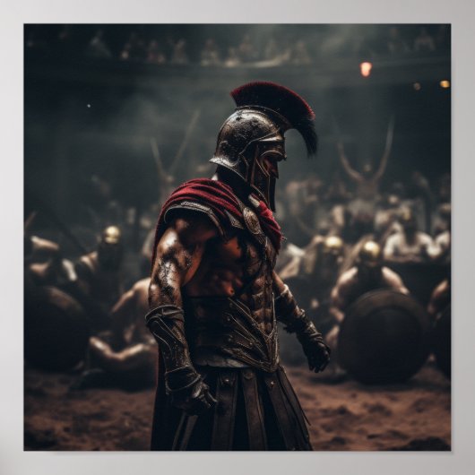 Vastgestelde secutor Gladiator Poster - Battle-Wor (Voorkant)
