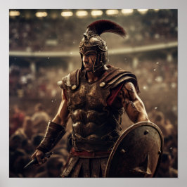 Vastgestelde secutor Gladiator Poster - Battle-Wor
