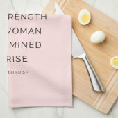 Vastgestelde weduwen van de Vrouw citeert Roze Zwa Theedoek (Quarter Fold)